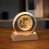 Lámpara de noche de cristal para escritorio, adorno creativo de cristal, lámpara ambiental de mesita de noche, pequeño regalo para maestros en la ocasión del inicio de clases