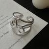 Plata Esterlina S925 Estilo Coreano Diseño Nicho Retro Anillo de Moda Simple Estilo Coreano Anillo Personalizado Joyería de Plata al Por Mayor