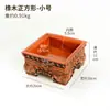 Prato de Frutas de Madeira Maciça Doméstico Estilo Chinês Oito Auspiciosos Prato de Frutas de Madeira Maciça Bandeja Decorativa de Mesa de Centro de Sala de Estar Caixa de Armazenamento