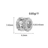 Acessórios de Cristal Banhado a Ouro 14K Preto Fosco Furo Grande Contas Espaçadoras de Zircônia Pulseira Colar DIY Feito à Mão Acessórios Miçangas Joias