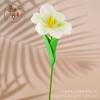 Alta Qualidade Simulação Brownie Abertura Tulipa PU Toque de Mão Ornamentos de Sala de Estar Decoração de Casa Floral Estilo Europeu Flor Grande