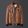 Ropa de Cuero Chaqueta de Moda para Hombre Primavera, Otoño e Invierno Nueva Ropa Casual de Motocicleta Forrada con Vellón Ajustada Estilo Coreano Solapa Chaqueta de Cuero Moderna