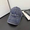 Gorra de Béisbol de Verano para Mujer con Bordado de Letras, Visera Dura, Circunferencia de Cabeza Grande, Gorra Casual para Hombre, Nuevo Estilo 2025 con Agujeros