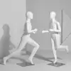 Accesorios de Modelo de Músculo Falso para Correr Deportiva Ropa de Cuerpo Entero para Niños Exhibición de Tienda Ventana Exhibidor Humano Soporte de Modelo