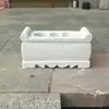 Mesa de chá pequena estilo Zen base de castiçal de pedra incensário frente de túmulo ao ar livre para queimar incenso Mármore Branco Pedra Verde Ornamento Retangular
