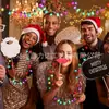 Luz Led de Cuentas de Mijo de Navidad Nueva Transfronteriza Collar Luminoso Fiesta Festiva Joyería Destellante Mayoreo