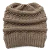 Gorra de Punto Transparente para Mujer con Abertura para Cola de Caballo 2021, Gorro de Lana con Parte Superior Abierta, Otoño e Invierno Europeo y Americano, Gorro Pullover de Amazon