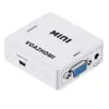 Conversor VGA para HDTV Caixa Branca Pequena Cabo Adaptador VGA para HDTV de Alta Definição