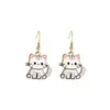 Aretes Divertidos Transfronterizos de Gatito Lindo de Dibujos Animados Aretes Creativos Atmosféricos Aretes de Animales Japoneses y Coreanos Venta al por Mayor Europea y Americana
