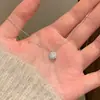 Colar Cubo de Açúcar Pequeno em Prata Pura S999 Estilo Coreano Luxo Leve Diamante Quadrado Super Brilhante Design de Moda Exquisito Corrente para Clavícula