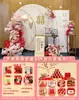 Nueva Decoración de Compromiso Estilo Chino Boda Tablero Kt Banquete de Bienvenida de Regreso Flores Artificiales Palabras Felices Juego Completo de Tablero de Fondo Globos de Pared