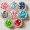 Botella Redonda de 3g Ilusión Dorada Estrella Doble Corazón de Durazno Brillo Colores Láser Joyería para Uñas Accesorios Polvo Brillante Lentejuelas