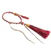 Colgante de Coche de Hilo de Algodón Frotado a Mano Estilo Xizang Cuerda para Manillar Cuerda para Colgar Asiento de Loto Tejido a Mano Cuerda de Mano Borla Estilo Étnico Cuerda de Juego Cultural