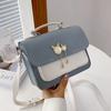 Diy mão-tecido saco de material caseiro saco feito à mão um ombro crossbody bolsa das mulheres cor da moda combinando saco quadrado pequeno primavera
