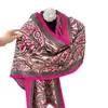 Bufanda Gruesa Nueva Transfronteriza de Imitación Cachemir para Mujer, Estilo Dulce de Chica Crema Otoño e Invierno Bufanda Estampada, Bufanda para el Cuello, Chal Estilo Celebridad de Internet