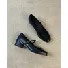 Primer Encuentro Temporada Retro Artístico Estilo Ballet Zapatos Mary Jane para Mujer, Nueva Colección Otoño, Punta Cuadrada, Moño, Correa Única, Planos Bajos