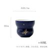 Taza de Té de Cerámica con Incrustaciones de Oro y Plata para Uso Doméstico, con Diseño de Mariposa sobre una Calabaza, Adecuada para Juegos de Té Kung Fu