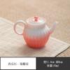 Tetera Mi Yan con diseño de crisantemo en degradado rojo sandía, tetera moderna y sencilla para el hogar, tetera de cerámica hecha a mano, juego de té de kung fu