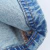 2025 Novo Estilo de Verão Decote V Jeans Rasgado Slim Vestido Suspensor Estilo Europeu e Americano Transfronteiriço Personalizado Casual Saia Jeans
