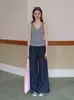 Nuevo camisón de punto para mujer, versátil, adelgazante, cuello en V, sin mangas 354