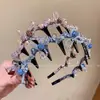 Diadema de Peine de Dientes de Cristal de Gama Alta Coreana para Mujer Estilo Nuevo Temperamento Alto Presionador de Cabello Superior Diadema Accesorios para el Cabello para Exteriores de Alta Gama