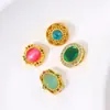 Nuevo anillo de cobre bañado en oro con incrustaciones de diamantes, caja mágica, cara de anillo pasante, accesorios de joyería hechos a mano con cuentas para pulsera y collar de cristal DIY