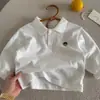 Camisa Polo Infantil para Meninos, Nova Blusa Listrada de Outono para Bebês e Crianças Pequenas, Camiseta Base Tendência Ursinho para Meninas, Fashion