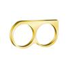 [Liquidación con 50% de descuento] Moda Europea y Americana Versátil Personalizado Tres Colores Brillante Anillo Doble Anillo Regalo Día de San Valentín Fabricante