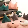 Cojín Decorativo Estilo Nórdico Estrella y Luna, Cojín para Sofá Corona, Decoración para Ventana Bahía, Decoración para el Hogar de Material Peluche con Forma de Corazón