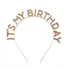 Diadema de Cumpleaños para Celebridad de Internet con Letras "Es Mi Cumpleaños" Colorida con Goteo de Aceite Diadema Arcoíris Diadema para Fiesta de Cumpleaños
