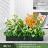 Paisagismo com Plantas Verdes Simulação Floreira Divisória de Piso Arte Floral de Chão Paisagem de Plantas Combinação de Floreira Flor Artificial em Vaso Bonsai Decoração