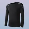 Camiseta masculina de manga comprida, camada interna de outono masculina, camiseta básica solta e elástica, camiseta masculina estampada estilo coreano ins