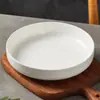Platos hondos de cerámica blanca pura hechos a medida, Platos para servir, Tazones y platos para el hogar, Vajilla, Platos hondos simples para sopa