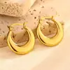 Pendientes Geométricos Grandes Retro Europeos y Americanos con Diseño Exagerado, Estilo Simple, Acero Inoxidable, Sensación de Alta Gama, Pendientes Elegantes al por Mayor