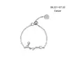 Anillos Zodiacales Versátiles Transfronterizos con Descuento para Mujer, Cadena de Borla Versátil de Circonita Ajustable Moda Joyería de Nicho