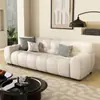 Sofá de Tecido Cor Creme para Sala de Estar, Apartamento Pequeno, Uso Doméstico, Casual, Simples, Moderno, Dois ou Três Lugares, Sofá da Moda Estilo Ins