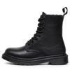 Patrón Lichi 1460 Botas Artesanales para Mujer Capa Superior de Piel Vacuna Suave Botines para Parejas Británicos de Cuero Genuino Botas Biker Punta Redonda Tendencia