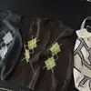 Nuevo chaleco de moda estilo coreano para mujer, cuello redondo sin mangas, para principios de otoño de 2026, holgado y estilizado, top versátil con patrón de diamantes retro