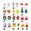 Adornos de Dibujos Animados Navideños para Uñas Muñeco de Nieve Reno Campana Papá Noel Árbol Guirnalda Calcetines Copo de Nieve Diamante Estereoscópico para Uñas