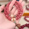 Série de Empilhamento Dupla Camada - Popular Pulseira de Franjas, Nova Pulseira de Círculo Duplo Estilo Chinês Paz e Prosperidade, Joia de Mão com Contas