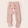 Meia-calça para Bebê Menina Inverno Espessada Roupa Externa Desenho Algodão Caxemira Bebê Crianças Leggings Quentes Tamanho Grande Pp