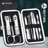 Set de Cortauñas, Juego Completo de Cortauñas Oblicuos, Pinzas de Pico de Águila para el Hogar, Kit de Herramientas para Pedicura, Herramienta para Limpiar los Oídos, Gadget Recogedor de Cera de Oídos