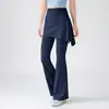 Pantalones de Yoga para Mujer, Estilo Delgado de Verano con Cortina para Glúteos, Falso Dos Piezas, Tallas Grandes para Mujeres con Sobrepeso, Entrenamiento de Cadera Pilates, Conjunto Deportivo de Fitness