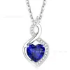Exportación Transfronteriza Nuevo Ilimitado Colgante de Plata 925 Collar con Piedra de Nacimiento Diseño Simple y de Moda Versátil para Mujeres que Van al Trabajo