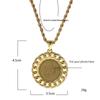 Colar Masculino Europeu e Americano Ins Hip-Hop Novo Pingente de Foto Personalizado DIY Porta-Retrato Acessível Luxo Diamante Moderno Atacado