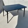 Conjunto de Mesa y Sillas Moderno para Exterior para Área de Ocio en Balcón, Mesa Redonda de Acero al Carbono para Patio al Aire Libre, Muebles de Plástico para Uso en Exterior de Tienda de Té de Leche