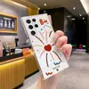Mais Vendido do Xiaohongshu: Capas de celular Samsung coloridas com padrão de grafite de estrela e rosto sorridente no atacado, Capas protetoras para Galaxy S24+