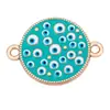Collar con Colgante Doble Ojo del Diablo de Goteo de Aceite Pulsera Encanto Joyería Transfronteriza Accesorios Se Puede Mezclar Lote Venta Directa del Fabricante
