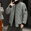 Jaqueta masculina acolchoada de algodão acolchoada de inverno Jaqueta acolchoada de algodão Casaco Jaqueta acolchoada de algodão Jaqueta acolchoada de algodão na moda coreana