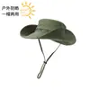 Sombrero de Senderismo para Exteriores para Mujer, Sombrero de Sol de Verano con Ala Ancha, Sombrero de Pescador con Protección Solar, Parasol para Senderismo y Camping, Sombrero de Vaquero Occidental para Hombre